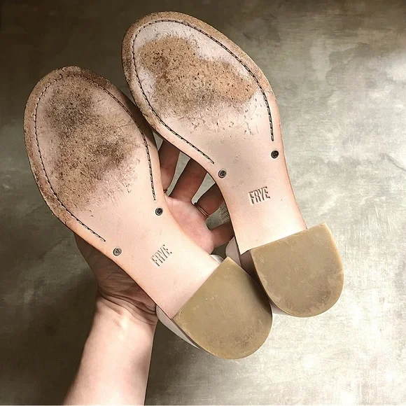 Frye Bianca Woven Back Zip Heeled Sandal Ivory Off White Size 9.5 - Picture 11 of 14